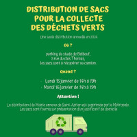 Distribution annuelle de sacs poubelles