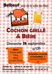 Cochon Grillé et Bière