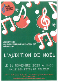 Audition de NOEL de l'Ecole de Musique