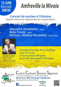 Concert de soutien à l'Ukraine à Amfreville-la-Mivoie