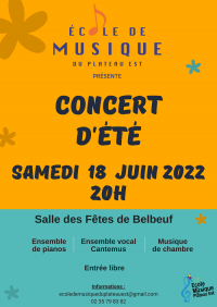 Concert d'Eté de l'Ecole de Musique