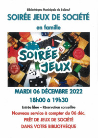 Soirée Jeux de Société à la bibliothèque