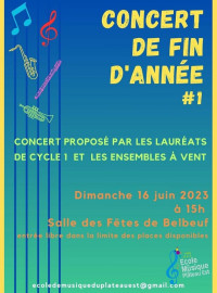 Concert de fin d'année de l'Ecole de Musique